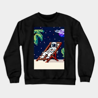 Astronaut in Tropical Resort Crewneck Sweatshirt